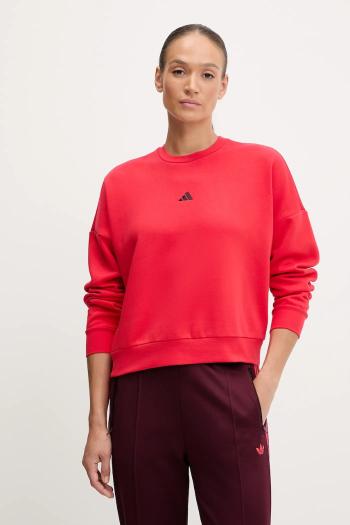 Mikina adidas Essentials červená farba, jednofarebná, JI6061