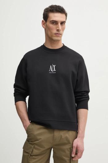 Mikina Armani Exchange pánska, čierna farba, s nášivkou, XM000368 AF10818