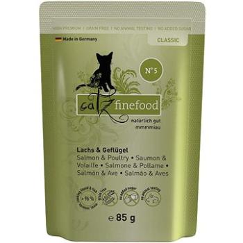 Catz finefood Kapsička CF No.5 s lososom a hydinovým mäsom 85 g (4260101760913)