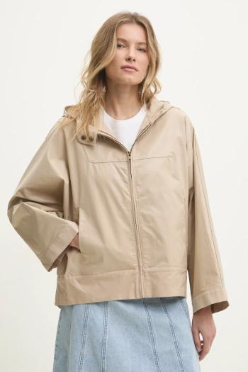 Bunda Answear.LAB dámska, béžová farba, prechodná, oversize