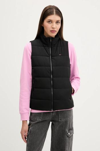 Vesta Tommy Jeans dámska, čierna farba, prechodná, DW0DW21409