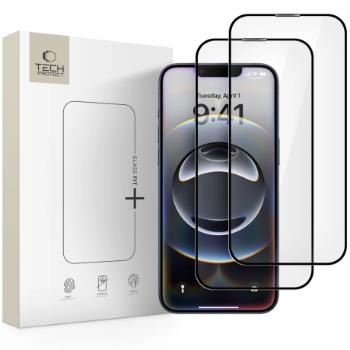 Tech-Protect Glass Fit 2x ochranné sklo na iPhone 13 / 13 Pro / 14 / 16e, čierne