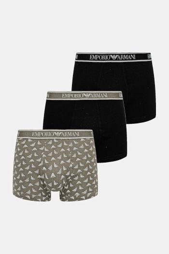 Boxerky Emporio Armani Underwear 3-pak pánske, čierna farba, EM000370 AF10779