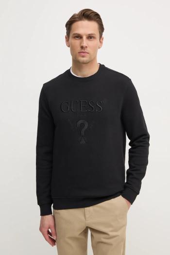 Mikina Guess BEAU pánska, čierna farba, s nášivkou, M5RQ08 KCN01