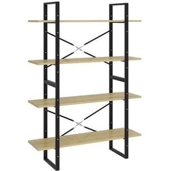 Shumee so 4 policami, dub sonoma, 100 × 30 × 140 cm, drevotrieska, 806480