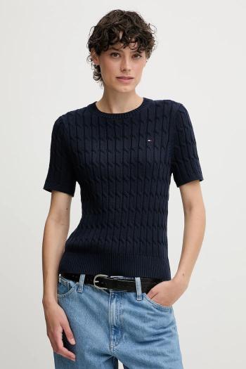 Bavlnený sveter Tommy Hilfiger tmavomodrá farba, WW0WW45656