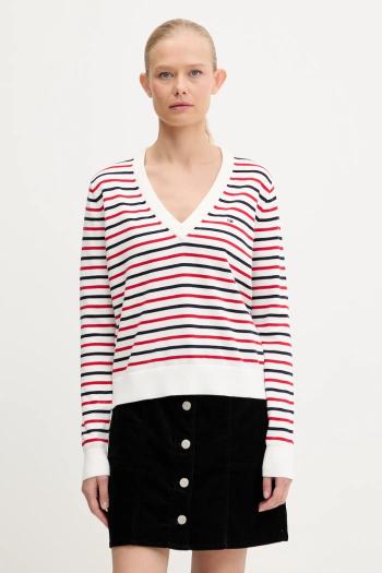Bavlnený sveter Tommy Jeans žltá farba, ľahké, DW0DW19888