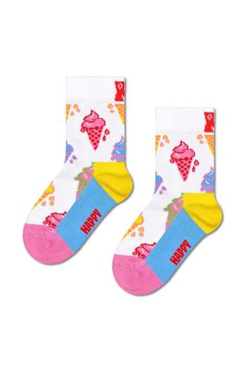Detské ponožky Happy Socks Kids Ice Cream Sock biela farba