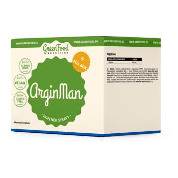 GREENFOOD NUTRITION ArginMan Arginín 120 kapsúl a TribuMaca 90 kapsúl + PILLBOX