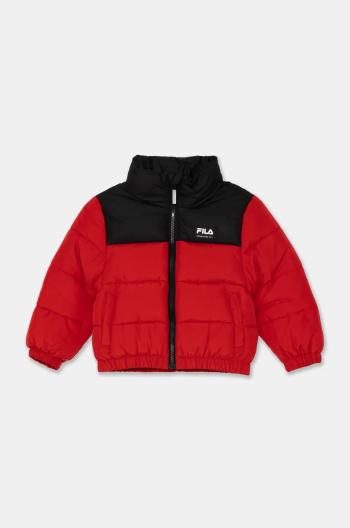 Detská bunda Fila THELKOW blocked padded jacket červená farba