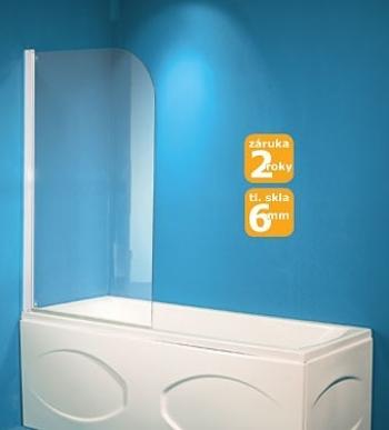 OLSEN SPA Vanová zástěna LUCCA Barva rámu Bílá, Materiál Hliník, Rozměr A 76, Rozměr C 130, Směr zavírání Univerzální Levé / Pravé, Výplň Čiré bezpečnostní sklo 6 mm OLVLUC76