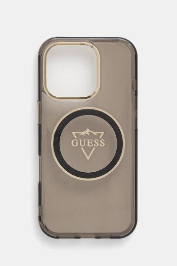 Puzdro na mobil Guess iPhone 16 Pro čierna farba, GUHMP16LHFGTMSLSK