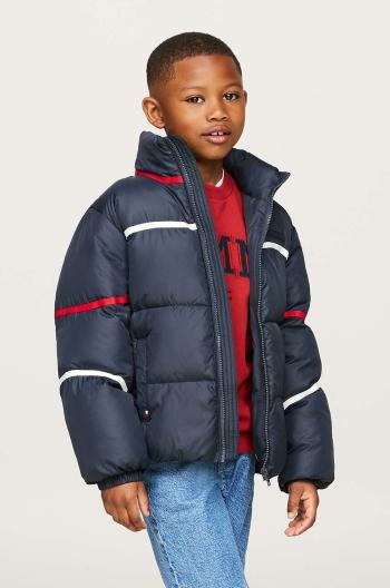 Detská bunda Tommy Hilfiger tmavomodrá farba, KS0KS00593
