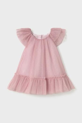 Šaty pre bábätká Mayoral Newborn ružová farba, mini, áčkový strih, 1850