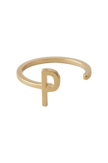 Strieborný pozlátený prsteň Design Letters 90601000P