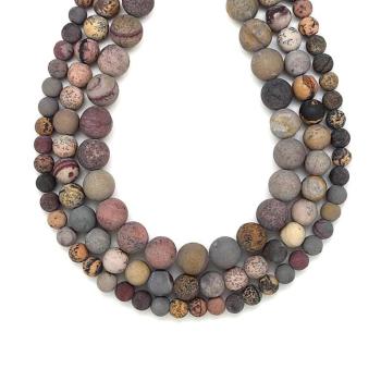 Jáspis artic barna matt golyó 6-7mm