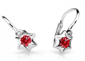 Cutie Jewellery Detské náušnice z bieleho zlata C2159-10-X-2 červená