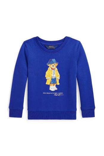Detská mikina Polo Ralph Lauren tmavomodrá farba, s potlačou, 312957379001