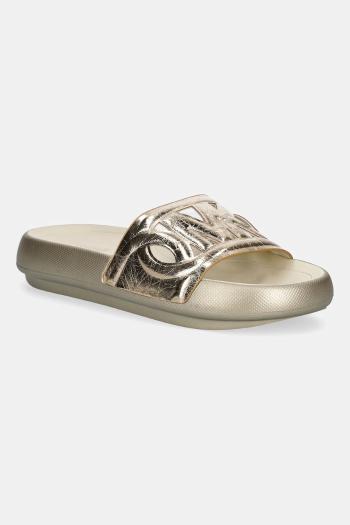 Kožené šľapky MICHAEL Michael Kors Splash zlatá farba, 40R5SPFA1M.740