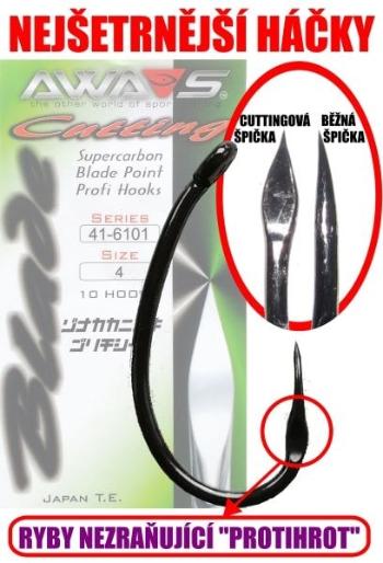 Awa-S Háčky Cutting Blade 6101 Black Nickel 10ks,Awa-S Háčky Cutting Blade 6101 Black Nickel 10ks