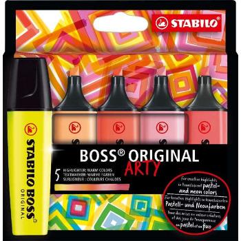 Stabilo BOSS ORIGINAL ARTY meleg színek 5 db/csomag szövegkiemelő...