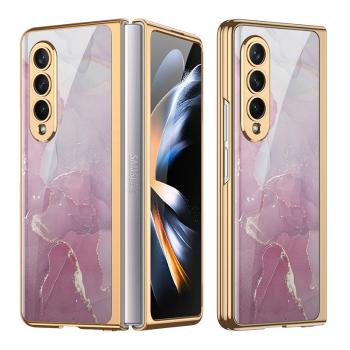 GKK GLASS Ochranný kryt Samsung Galaxy Z Fold4 5G PURPLE MARBLE