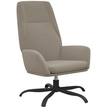 Relaxačné kreslo svetlo sivé zamat, 341366
