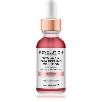 Revolution Skincare AHA + BHA 30% Peeling Solution intenzívny chemický peeling pre rozjasnenie pleti 30 ml