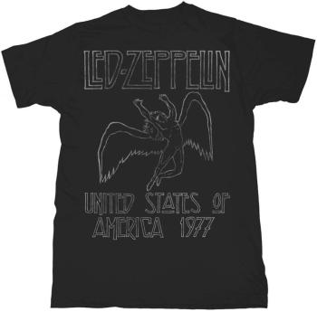 Led Zeppelin Tričko USA '77. Unisex Black M