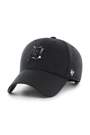 Bavlnená šiltovka 47 brand MLB Detroit Tigers čierna farba, s nášivkou, B-DGTSM09CTP-BK