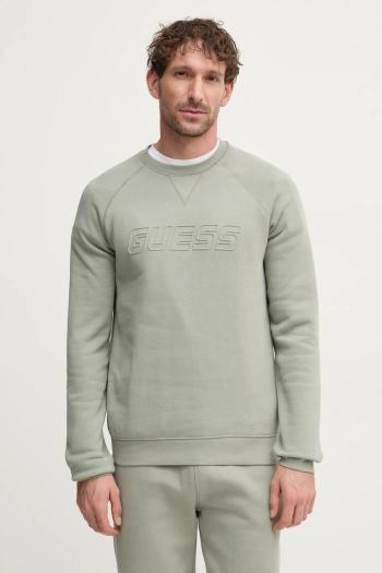 Mikina Guess pánska, zelená farba, s nášivkou, Z4YQ16 K9V31