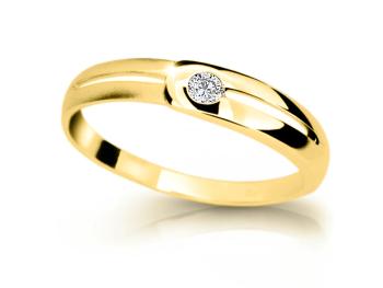 Cutie Diamonds Prsteň zo žltého zlata s briliantom DZ6874-1049-10-X-1 66 mm