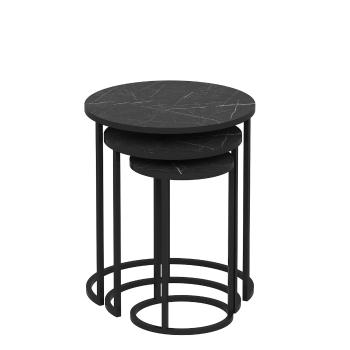 Skladací stôl Gloria Black, 3 ks