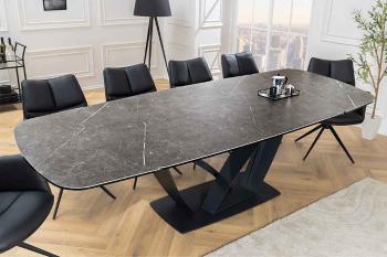 LuxD Rozťahovací keramický stôl Vallerina 180-220-260 cm grafit