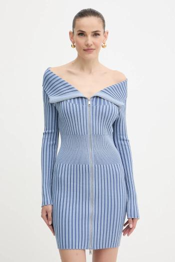 Šaty Guess KATHRYN modrá farba, mini, priliehavé, W5YK28 Z30I2