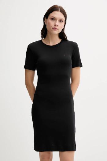 Bavlnené šaty Tommy Hilfiger červená farba, mini, áčkový strih, WW0WW42721