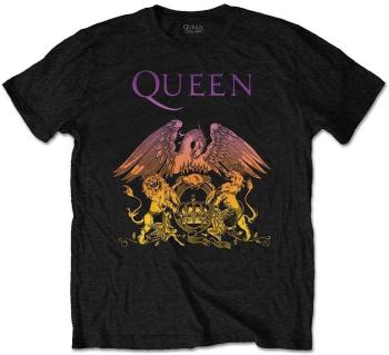 Queen Tričko Gradient Crest Unisex Black M