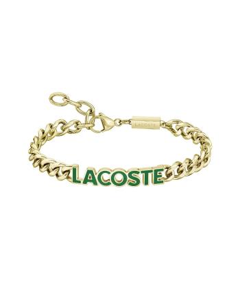Lacoste Pozlátený pánsky náramok z ocele Script 2040477