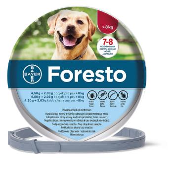 FORESTO 4,50 g + 2,03 g Obojok pre psov nad 8 kg dĺžka 70 cm