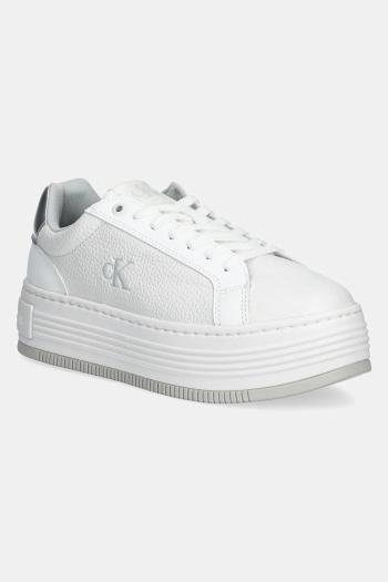 Tenisky Calvin Klein Jeans BOLD FLATF LOW LACE MG biela farba, YW0YW01766