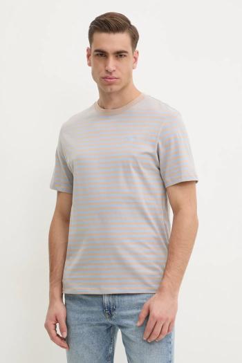 Bavlnené tričko Pepe Jeans pánsky, béžová farba, vzorovaný