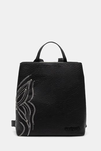Ruksak Desigual GOODALL SUMY MINI dámsky, čierna farba, malý, s nášivkou, 25SAKP08