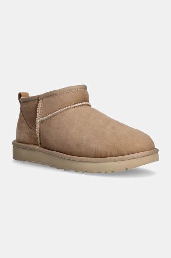 Semišové snehule UGG Classic Ultra Mini hnedá farba, 1116109.SAN
