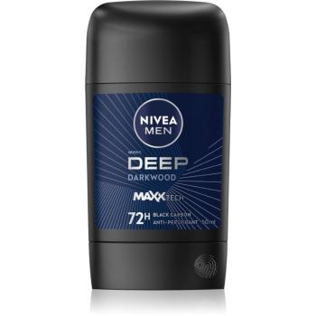 Nivea Men Deep tuhý antiperspitant pre mužov Black Carbon Dark Wood 50 ml