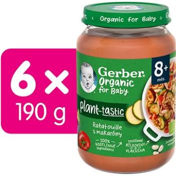 GERBER Organic 100 % rastlinný príkrm ratatouille s makarónmi 6× 190 g (7613287939333)