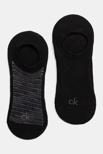 Ponožky Calvin Klein 2-pak pánske, čierna farba, 701231367