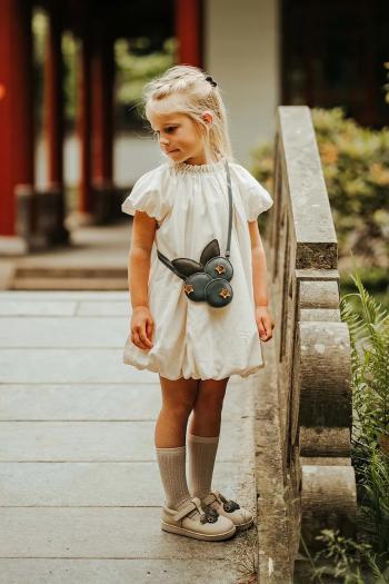 Dievčenské šaty Donsje Dilan Dress biela farba, mini, oversize, 4091700