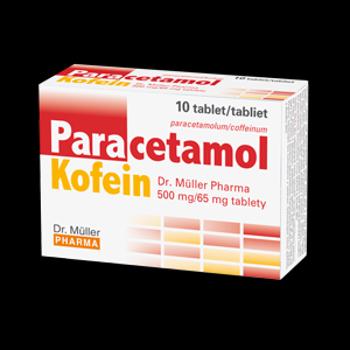 Paracetamol Kofein 500 mg/65 mg na bolesť a horúčku 10 tabliet