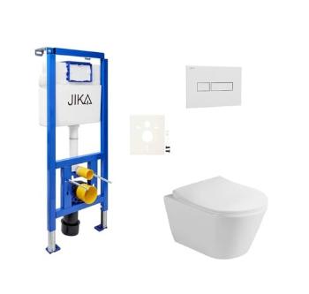 Cenovo zvýhodnený závesný WC set Jika do ľahkých stien / predstenová montáž + WC Glacera Ava SIKOJSAVA1
