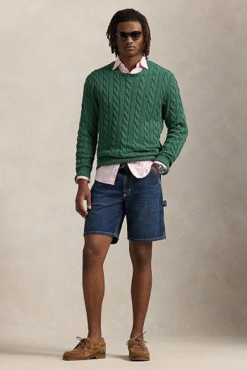 Bavlnené rifľové šortky Polo Ralph Lauren biela farba, 710971777